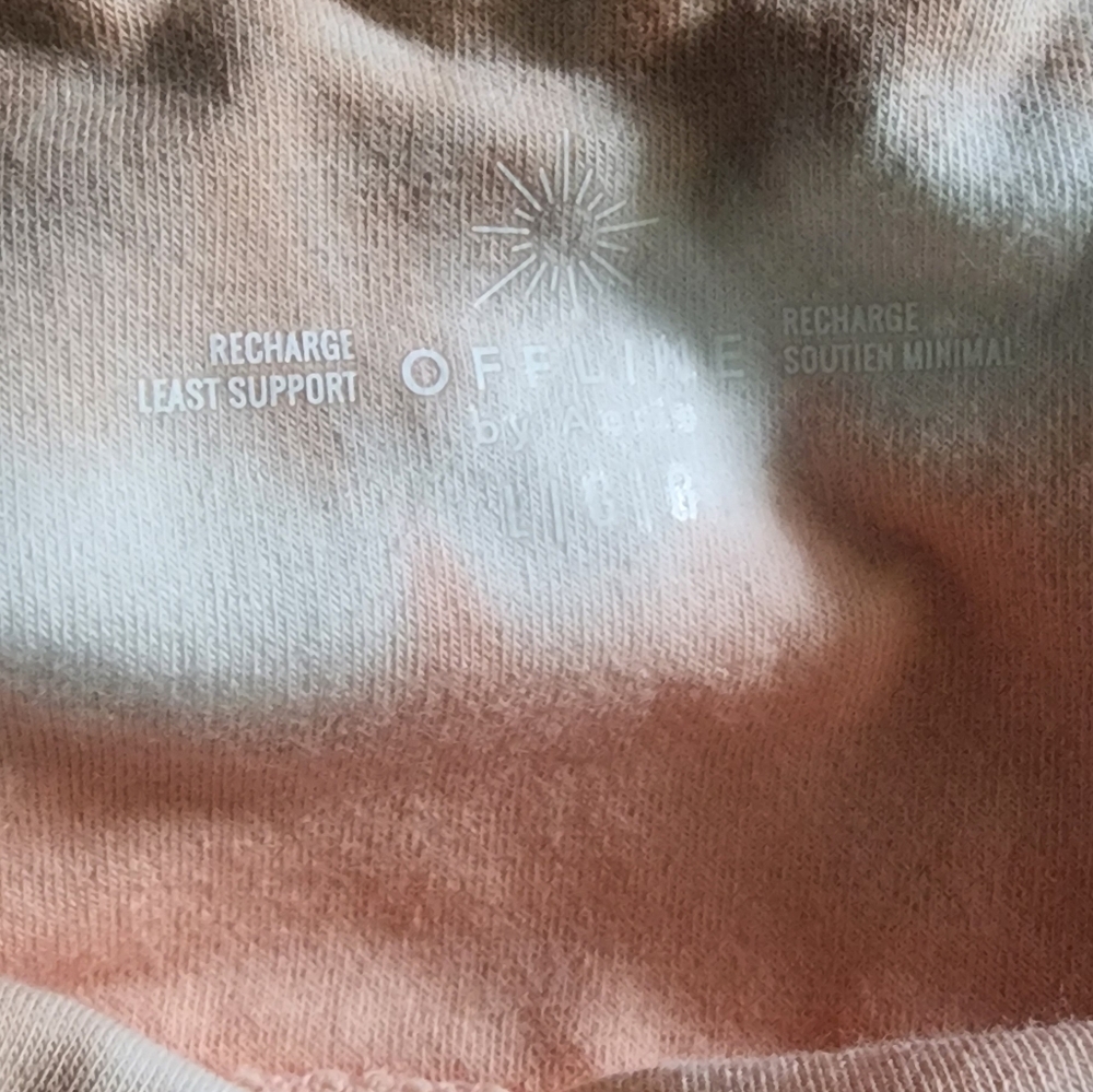Offline By Aerie Tie Dye Sports Bra with Wide Straps.  Size Large NWT I'll - Picture 4 of 4